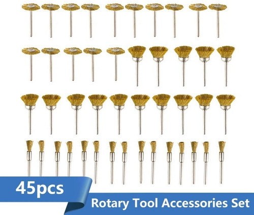 45pcs brass polishing wire cup - brass,