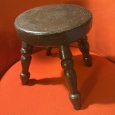 Small Antique Wooden Mini Milking Stool