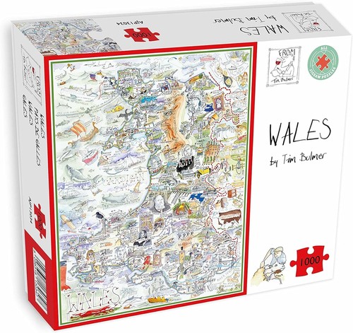 Comical map wales - map, of