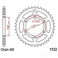 JT Rear Sprocket 52 T 420 P