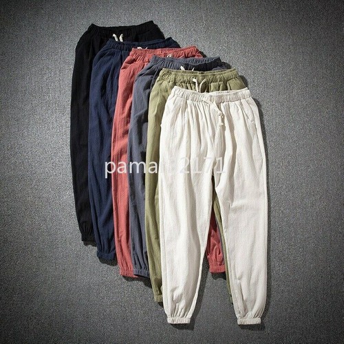 Men cotton linen - cotton, trousers