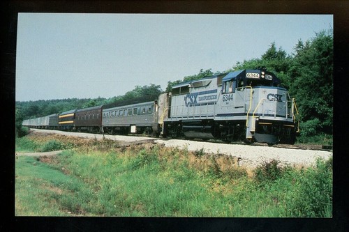 Train railroad postcard csx - railroad,