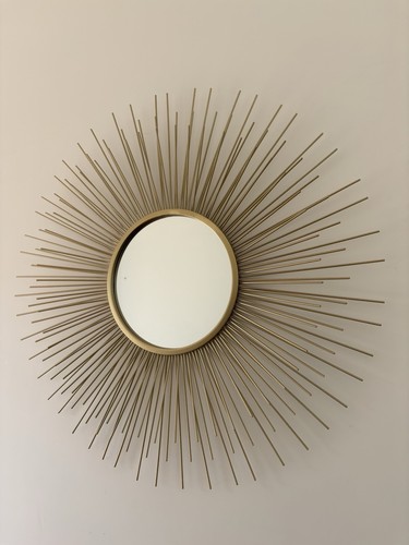 Gold sunburst wall - mirror, 80cm