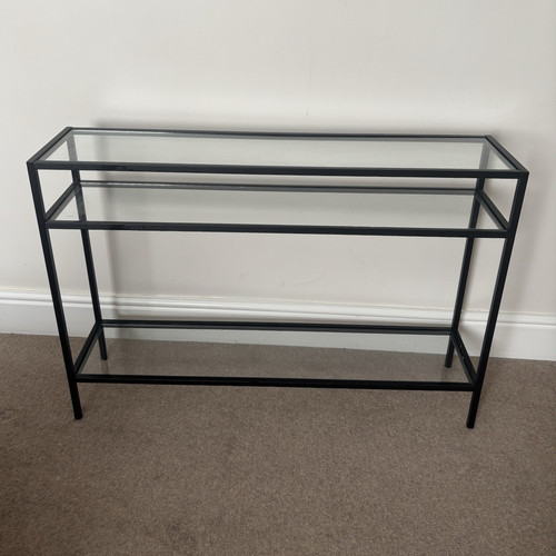 Black metal frame glass - metal,