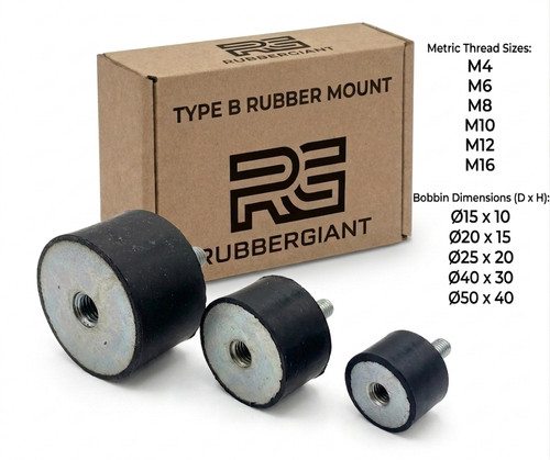 Rubber mount car boat bobbin - mount,
