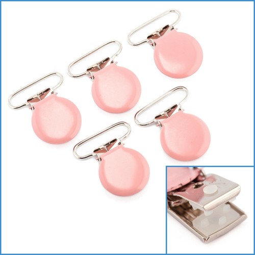 5pcs pink round metal - 5pcs,