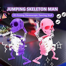 3D Dancing Skeleton Toy Clockwork Spring Self-moving Skull Swinging Bobblehead