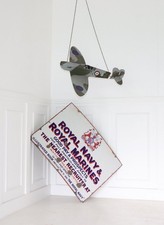 Large Royal Navy And Royal Marines Enamel sign