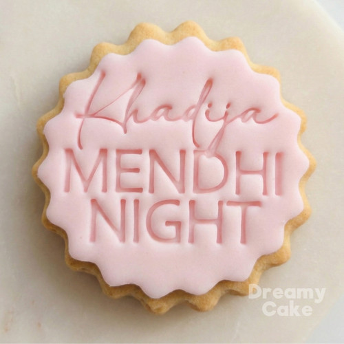 Custom mendhi night cookie - mendhi,