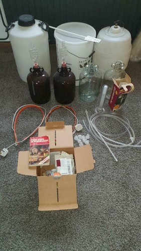 Complete homebrew kit for beer