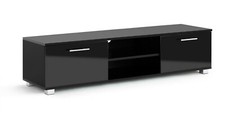 TV Stand for 65 inch TV Black Modern Cabinet Gloss Doors For 50" 55" 65" TV's