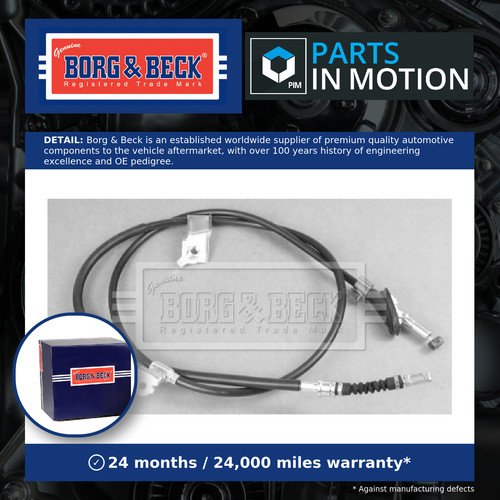 Handbrake cable rear - handbrake, left