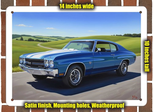 Metal sign 1970 chevrolet - metal,