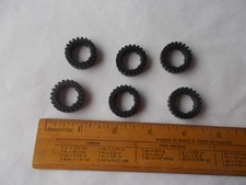 LEGO  BLACK TYRES  X 6  / POSTAGE INCLUDED U  K  (10/10)