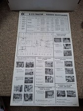 Very Rare Origional International B-275 Tractor Maintenance Poster