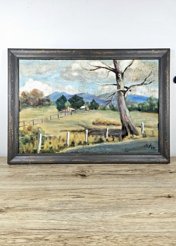 Pugh signed 1960 oil - v,