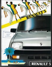 Renault 5 1983-1984 UK Market Sales Brochure Base TL GTL Auto TX Gordini Turbo