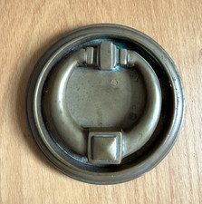 Vintage Brass Door Knocker Circular Inset 750 grams 12.5cm Diameter