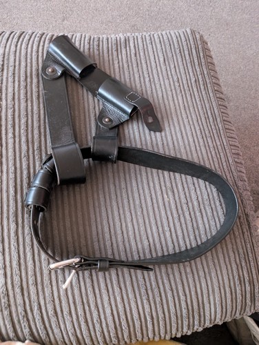 Black leather sword frog - black,
