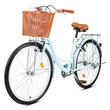 VIRIBUS 24/26Inch Ladies Women Beach Cruiser Bike Bicycle w/ Basket Comfort Ride