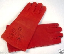 GL1 RED LEATHER GAUNTLETS,FOR