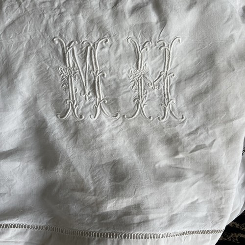 Vintage french white - french, linen