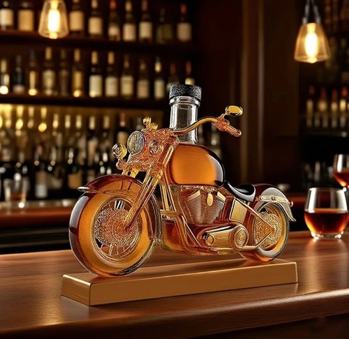 Motorcycle glass decanter - decanter, with