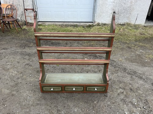 Victorian pine wall shelf - victorian,