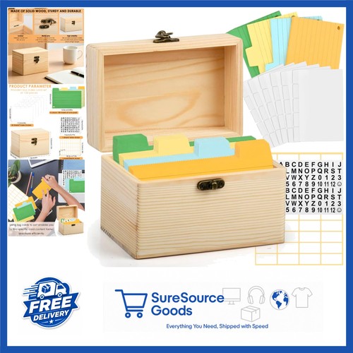 Wooden recipe card - recipe, box