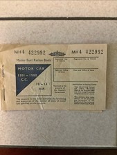 Motor Fuel Ration Book Unused