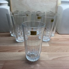 Luminarc France Celebrity Clear Cut Base Highball Glasses Set Of 10 