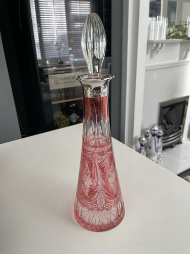 Vintage cut glass silver - ,