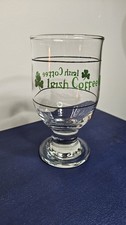 Vintage Retro Classic Irish Coffee Glass With Shamrocks