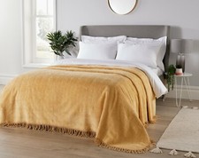 Diana Cowpe GENEVA CANDLEWICK BEDSPREAD Traditional Bed Throw 100% Cotton 