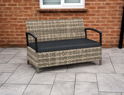 Rattan storage bench - rattan, outdoor