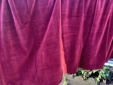 Pair Vintage Dark Red Velvet