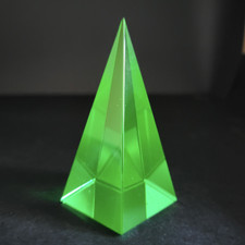 Uranium Glass Pyramid Art
