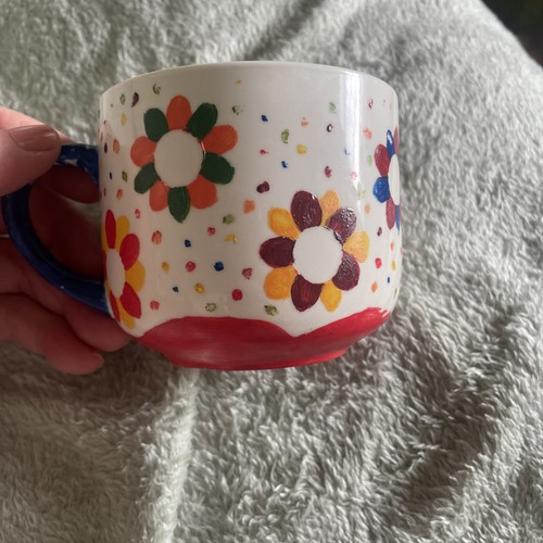 Crafters hand painted mug - hand,