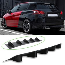 Rear Bumper Lip Diffuser Spoiler Splitter Shark Fins For Peugeot 206 208 307 308