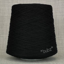 SOFT PURE SHETLAND WOOL 4 PLY YARN BLACK LARGE 450g CONE HAND MACHINE KNITTING