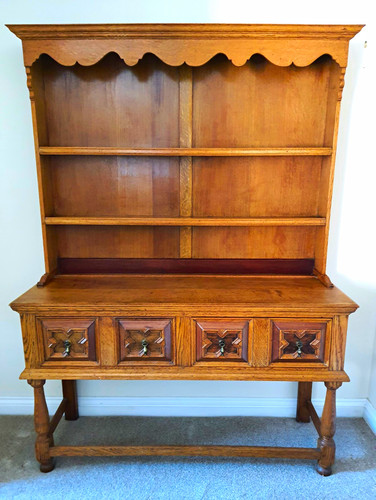 Vintage wood dresser hutch 2 - wood, hutch,