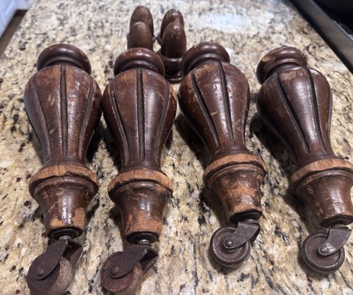 Antique bed casters - bed,