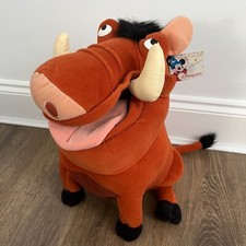 Vintage Pumba Plush Toy Brown The Lion King Disneyland Paris Soft Bugs 15" NWT