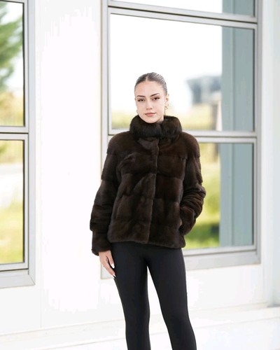 Women real mink fur - women's, coat