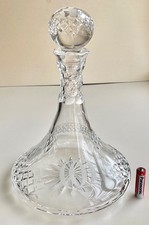 Clarenbridge Crystal Ships Decanter with Engraved Letters QO