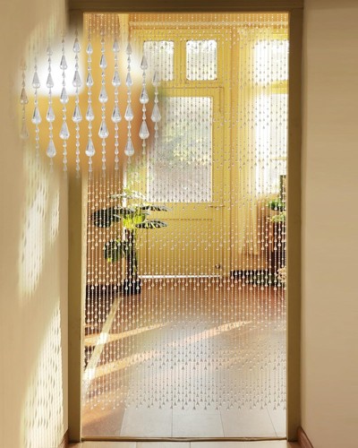 90x200cm transparent beaded - transparent,