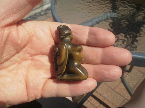 Hand carved wood - netsuke, a