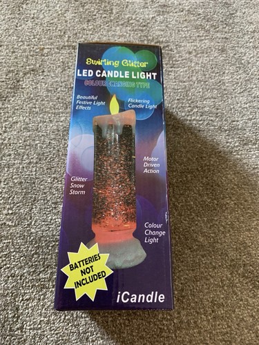 Swirling glitter led candle - swirling,