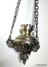 WMF Sanctuary Lamp Antique Gothic S/P Church  elaborate Quatrefoil Chain Rare