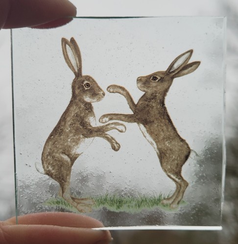 Stained glass hare piece kiln - ,